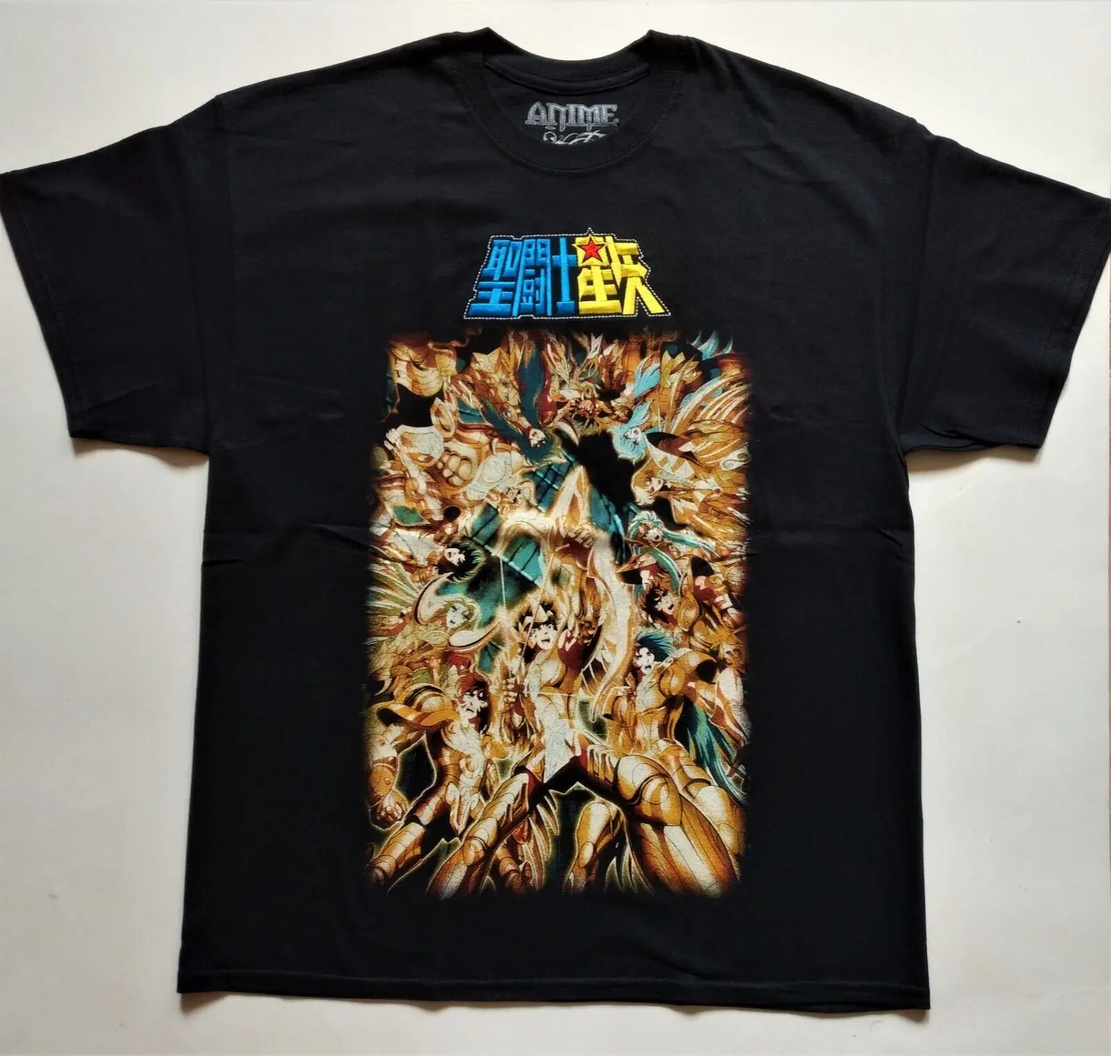 

SAINT SEIYA: KNIGHTS OF THE ZODIAC T-Shirt RARE Embroidered Logo Manga Anime