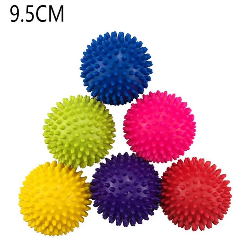 7.5cm/9.5cm Yoga Studio Spikey Massage Gym Balls Spiky Stress Reflexology for acupuncture point muscle fatigue plantar fasciitis