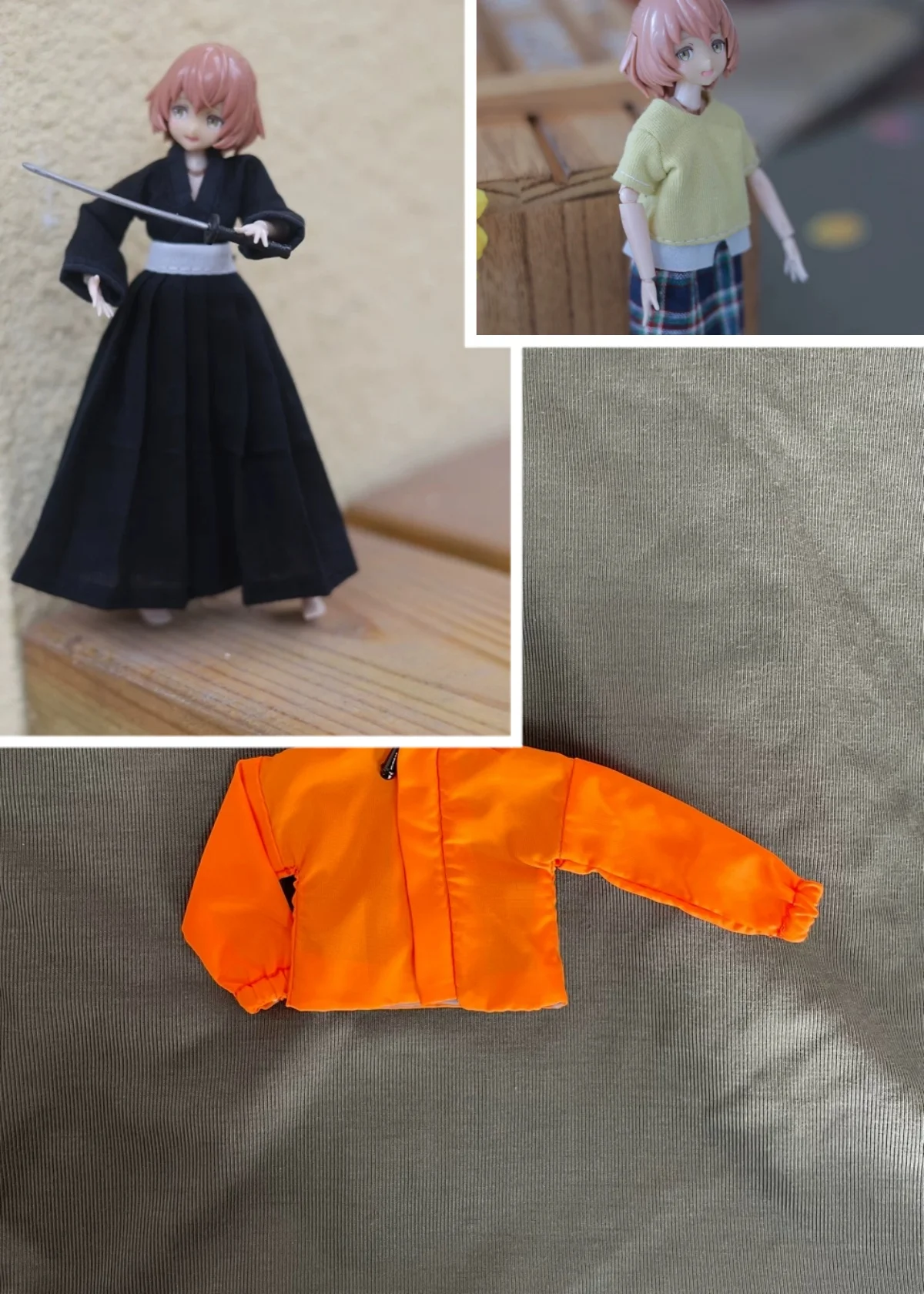 

【Clothing Only】1/12 Scale Female Soldier Clothing Accessories Knitted Set Tank Dress Windbreaker Fit 6''Action Figure Model Toys