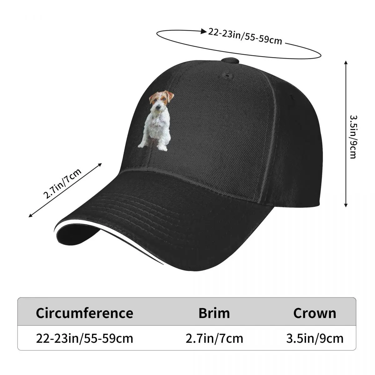 Jack Russell Terrier Rough Coat Baseball Cap Snapback Cap custom Hat black Anime Men's Hats Women's