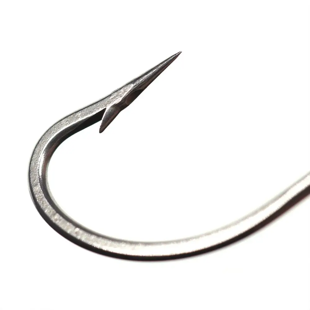 Wifreo 50PCS Stainless Steel O\'SHAUGHNESSY Long Shank Hook Freshwater Bait Fishing Clouser Minnow Saltwater Flies Tying Hooks