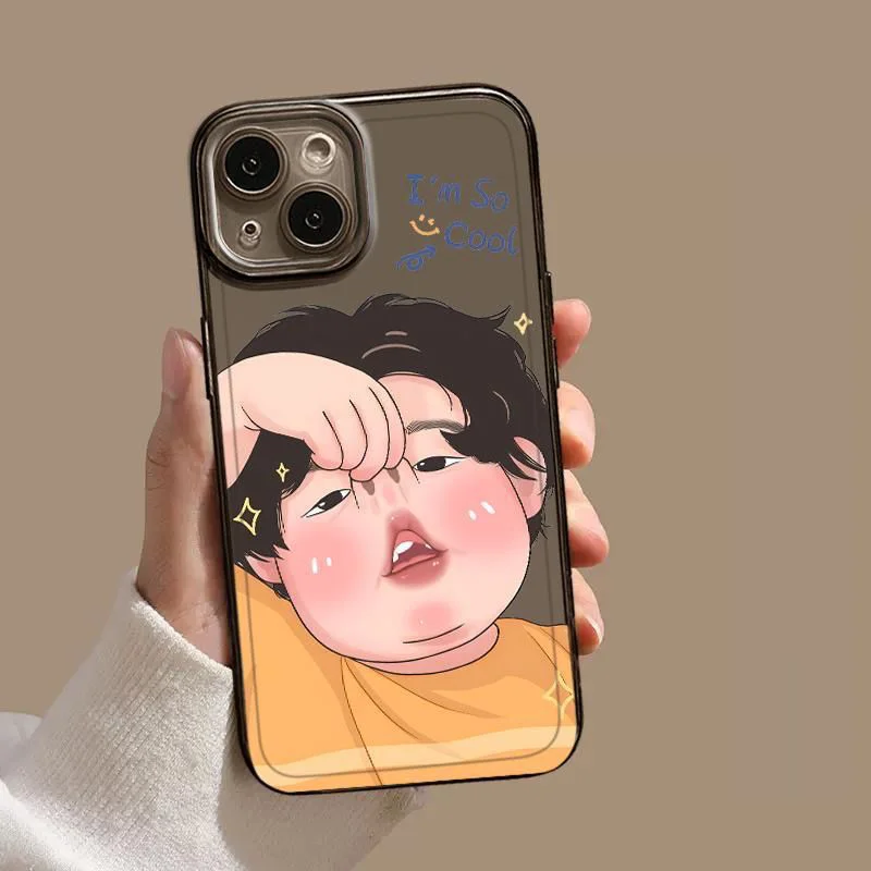 Funny Girls And Boys Couple Phone Case For iPhone 16 11 12 13 14 15 Pro Max Mini XSM XR 7 8 Plus Kawaii Cute Cartoon Covers