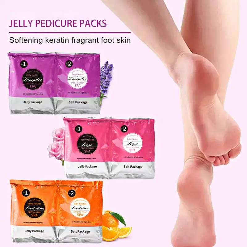 Jelly Pedicure Packs Foot jelly bath salt SPA supplies Portable Spa Pedicure Foot Soak Crystal Jelly Pedicure Relaxing Bath Salt