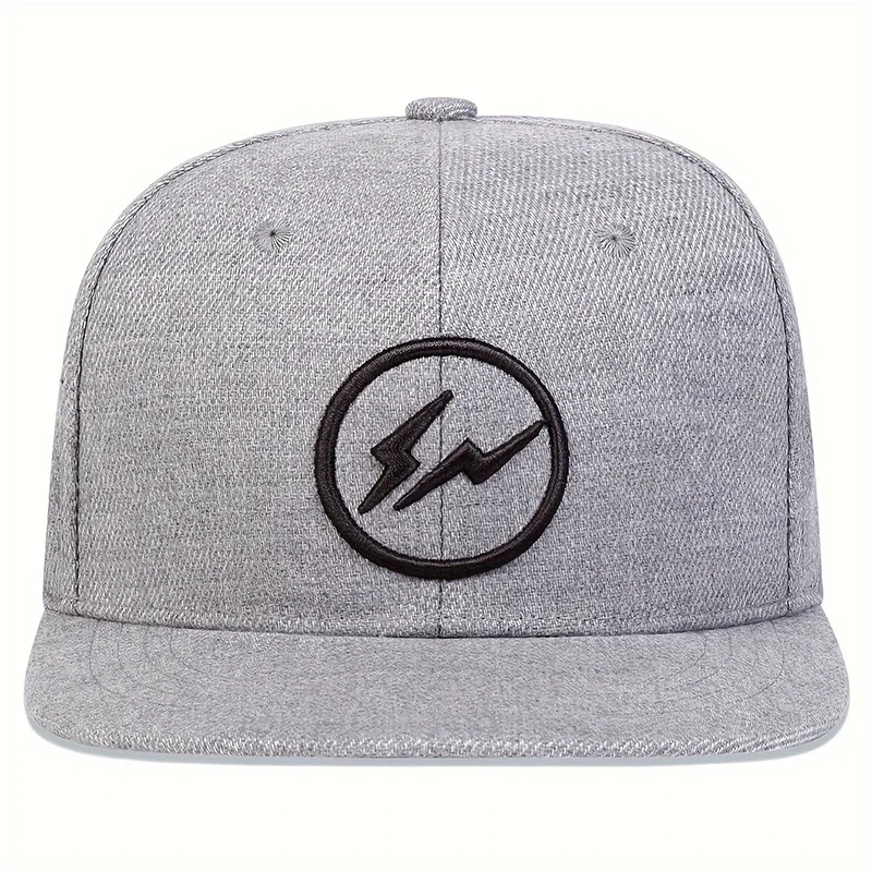 Unisex Lightning Embroidery Hip-hop Hats Spring and Autumn Outdoor Adjustable Casual Baseball Caps Sunscreen Hat Sports Cap