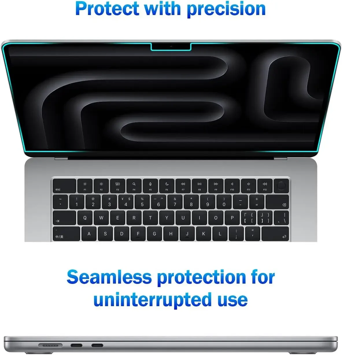 2 sztuki matowych folii ochronnych na ekran laptopa z filtrem światła niebieskiego do MacBook Air 13 cali 15 cali M4 M3 M2 M5 Mac Pro 14 cali 16 cali Chip Eye Anti Glare — zdjęcie produktu 2