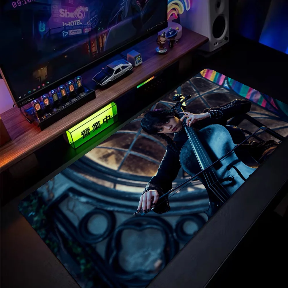 

Movie W-Wednesday Addams Mousepad Mouse Mat Desk Mat Large Gaming Accessories Prime Gaming XXL Keyboard Pad