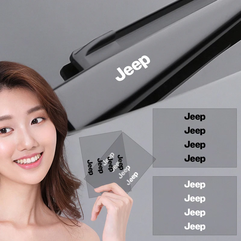 

4Pc Car Styling Door Handle Stickers Tire Rear View Mirror Decals for Jeep JK Gladiator Grand Cherokee Auto Renegade Wrangler JL