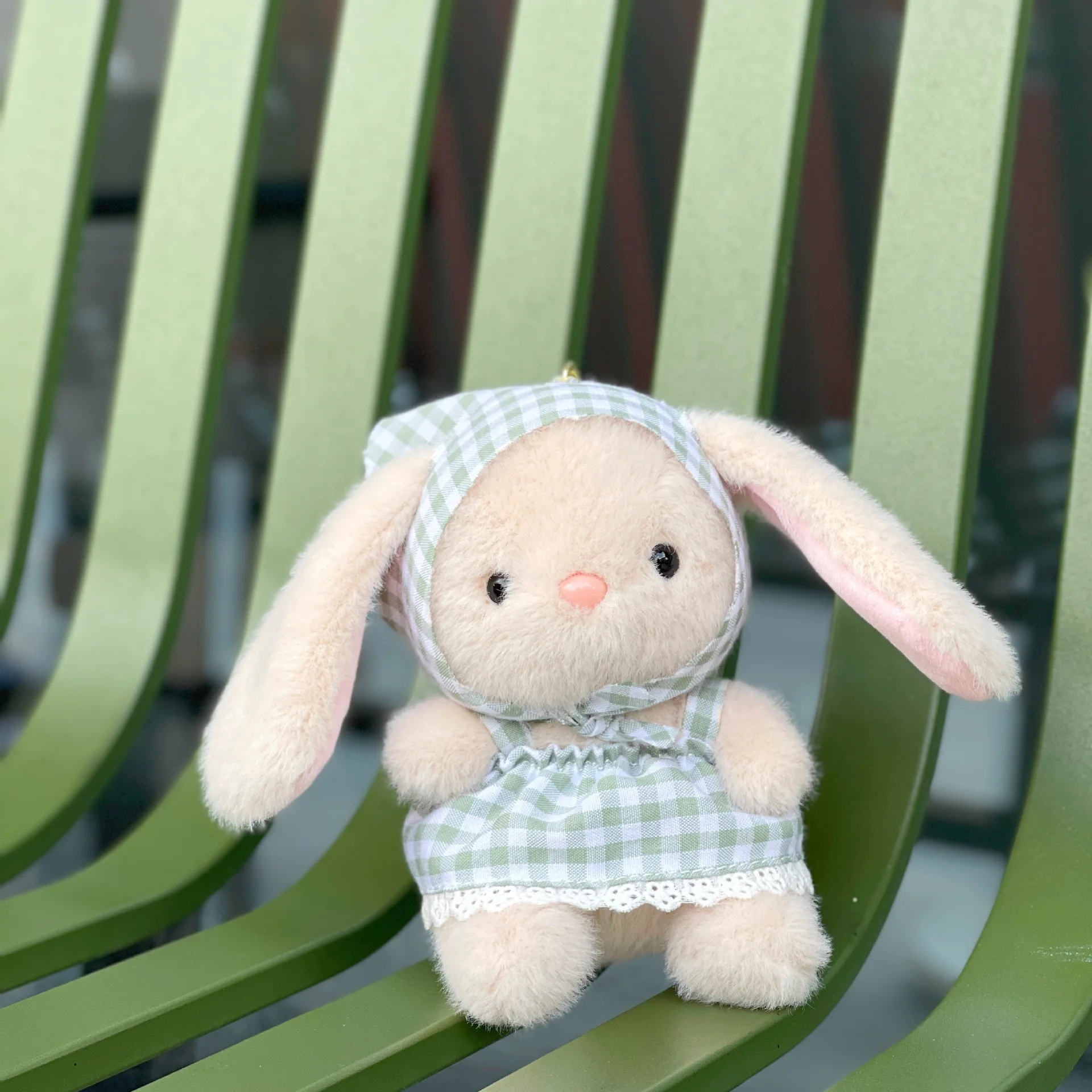 Niedlicher kleiner Kaninchen-Anhänger im pastoralen Stil, Plüschtier, Paare, Rucksack-Charm-Schlüsselanhänger