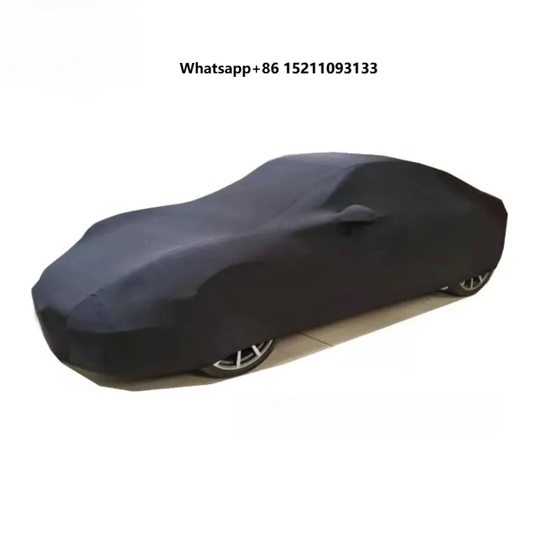 Waterproof Spandex Fabric Material Car Cover with Mirror protection in Black Blue pink Red Gray Orange Green Yellow Cover