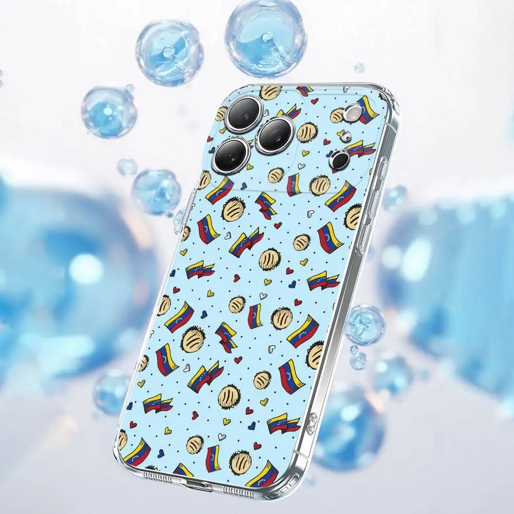 Venezuela Flag Logo Art Phone Case For iPhone 17,16,15,14,13,12,11,Plus,Pro,Max,Plus,E,Air,Mini Transparent Cover