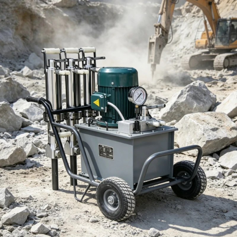 Multifunctional Diesel Hydraulic Stone Splitter Complete Hydraulic Rock Breaking Equipment Outdoor Quarry Construction Machine