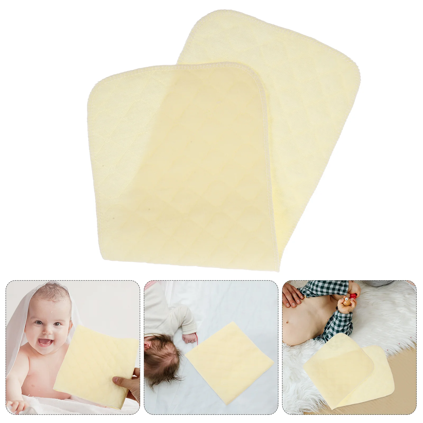 

Baby Diapers Newborn Cloth Liner Mustard Changing Pad Cotton Washable for White