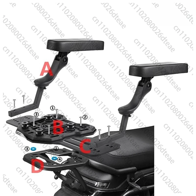 

Motorcycle Rear Seat Child Safety Armrest, Foldable Tension Electric Vehicle Scooter Universal Armrest Modification