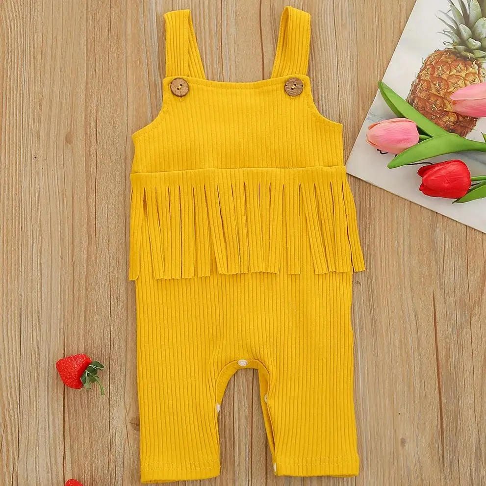 Baby Girls Romper Boy Fashion Strap Sleeveless Button Playsuit Vest Jumpsuit Cartoon Print Overalls Newborn Clothes Outfit A439