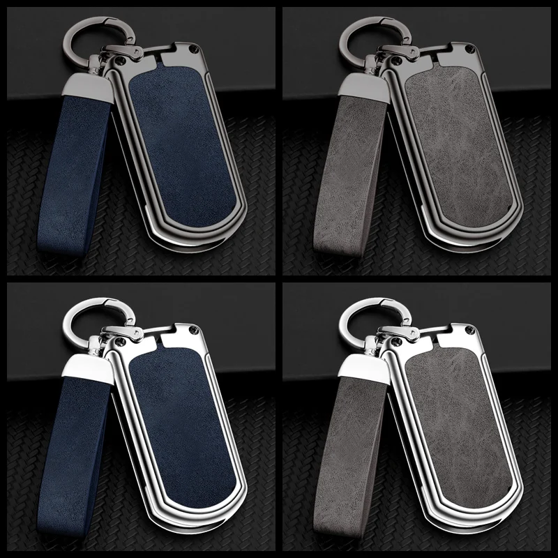 New Zinc Alloy Leather Car Flip Key Case Cover Holder Protector Shell for Mazda 2 3 5 6 CX7 CX9 RX8 MX5 MPV Demio Accessories