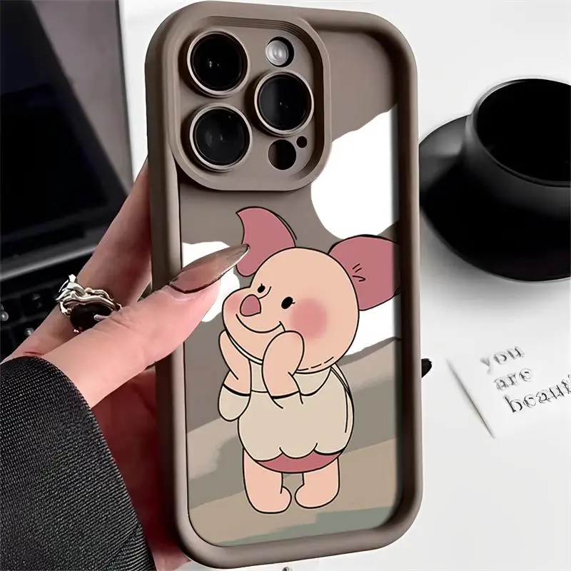 Disney Winnie Piglet Case for Samsung Galaxy S23 S22 S21 Ultra Plus S20 FE A54 A53 A52 A52S A51 A50 A50S A34 A33 A32 5G 4G Cover