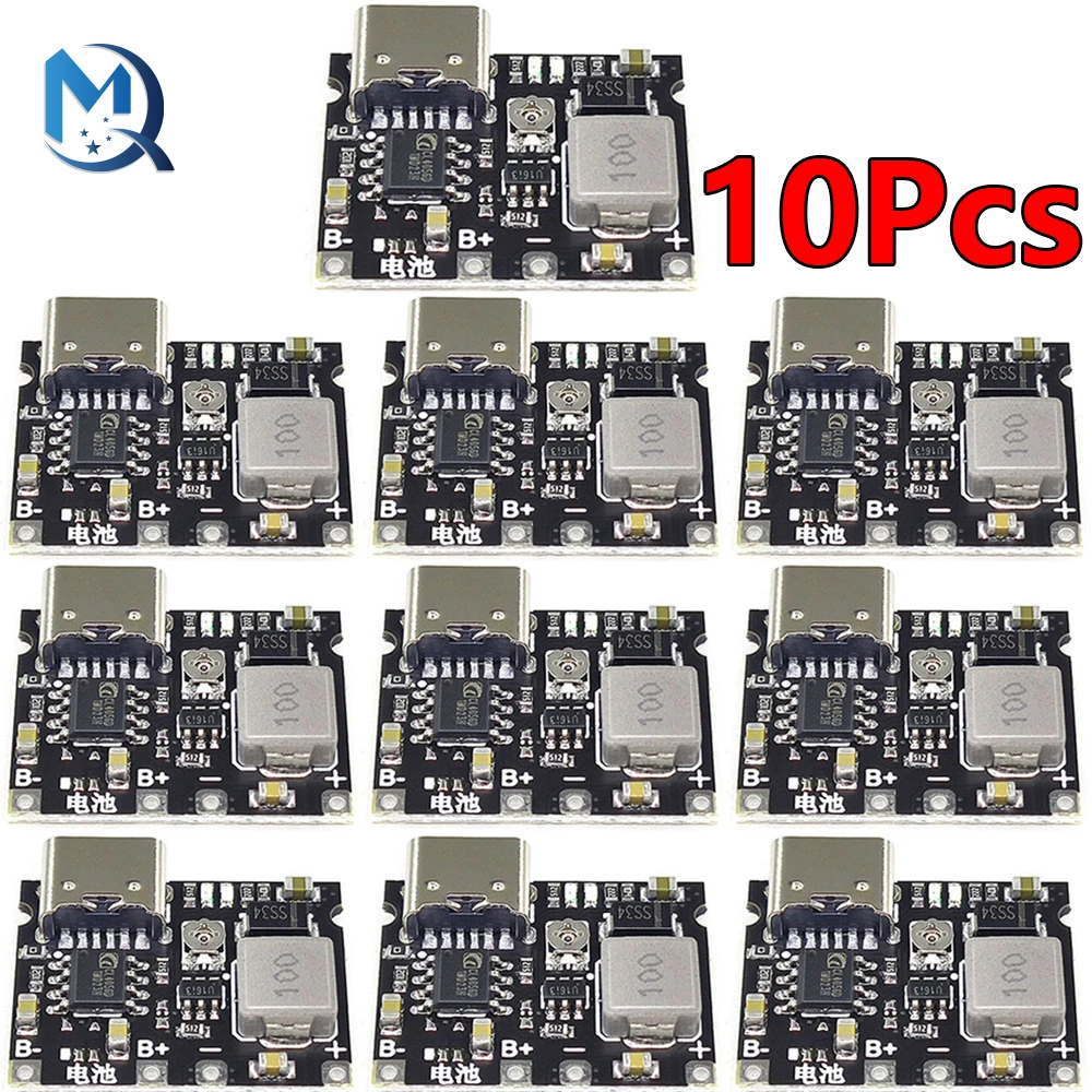 Lithium Li-Ion 18650 3.7V 4.2V Batterij Oplader Board DC-DC Step Up Boost Module Usb Type-C 2A lithium Batterij Snel Opladen Module