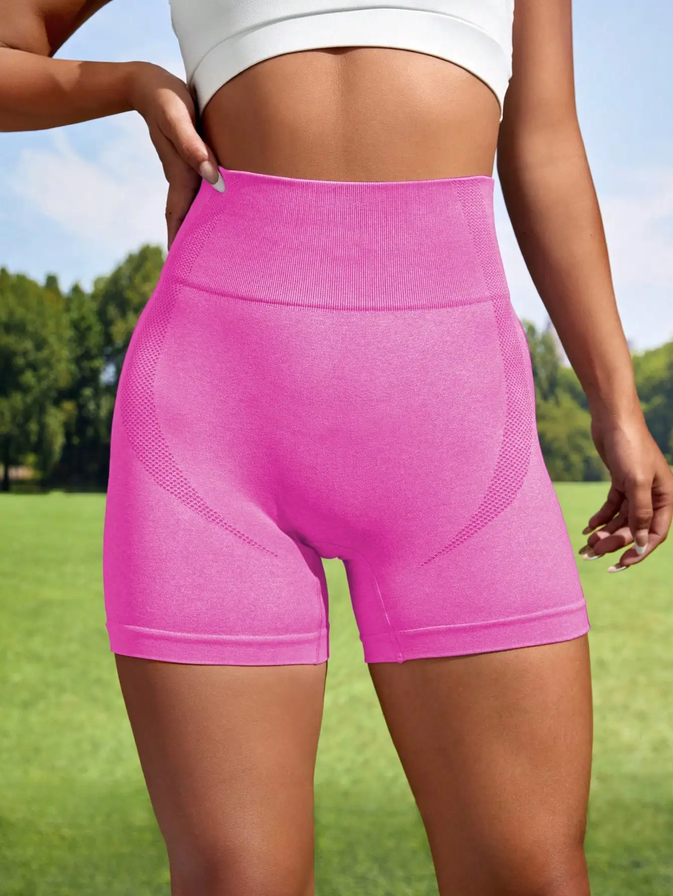 Women\'s High Waist Summer Sweat-absorbing Hip Lifting Fitness Shorts, Quick Dry Sports Yoga Running Shorts , Women\'s Activewear