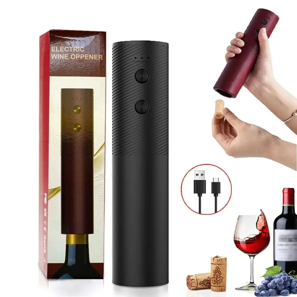 

Rechargeable Electric Wine Bottle Opener One-click Button Portable Automatic Red Wine Corkscrew Wine Tools Wine Opener