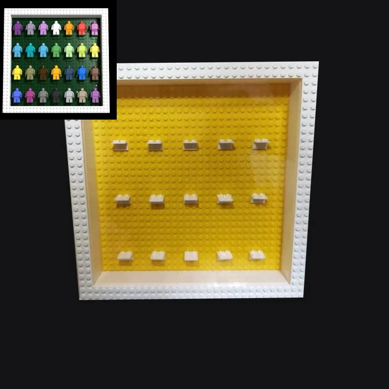 Display and Storage of Block Figures DIY Assembled Small Particle Blocks Photo Frame Home Desktop Decoration Children\'s Gift MOC