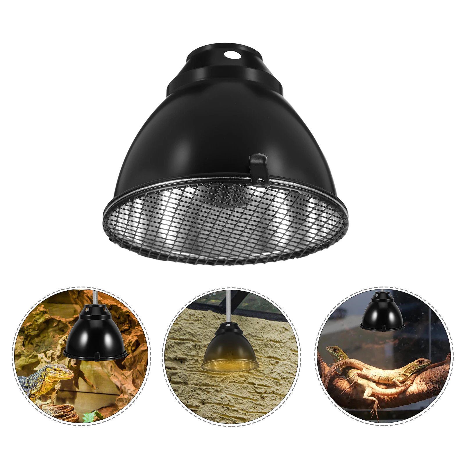 

Heat Lamp Reflector Shade Lizard Guard Dome Light Safety Cover Aluminum Protector