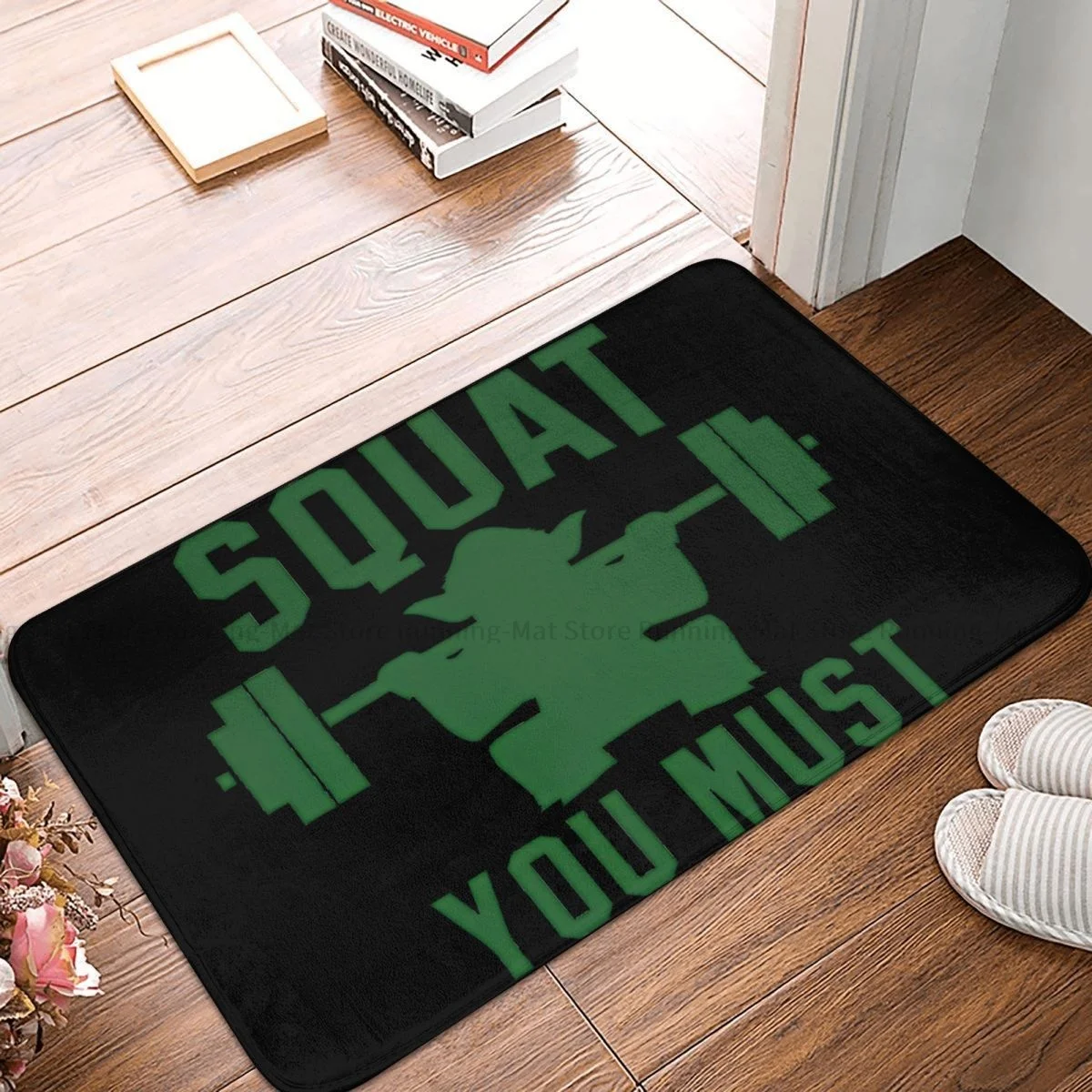 Bodybuilding Fitness Anti-Slip Doormat Kitchen Mat Squat You Must Balcony Carpet Entrance Door Rug Bedroom Decorative