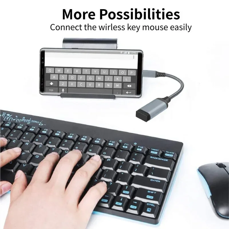 2 in 1 USB 3.0 OTG Cable Type C to USB3.0 Adapter, USB-C Data Transfer Cable for Type-C Phone, Micro usb