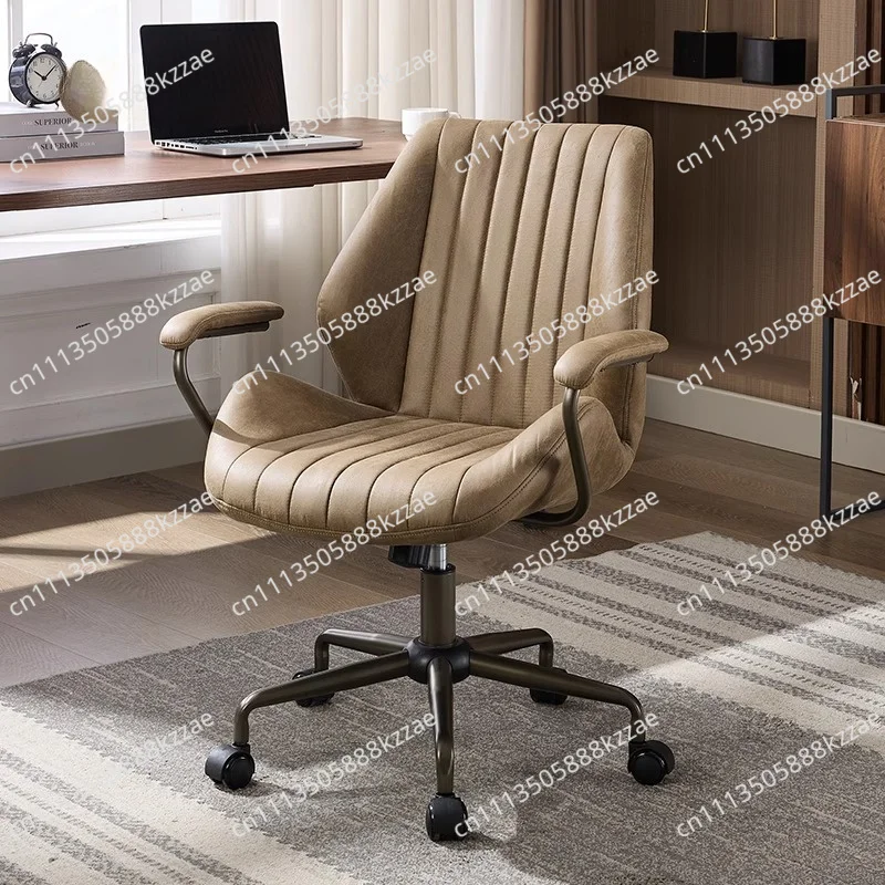 Ergonomic Office Chairs Vintage Study Desk Chair Comfortable Computer Task Seat for Long Sitting Swivel Chair for Home Office
