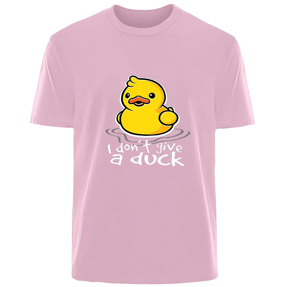 Fun creative i don't give a duck print High quality summer 100% cotton breathable T-shirt outdoor casual men's street wear