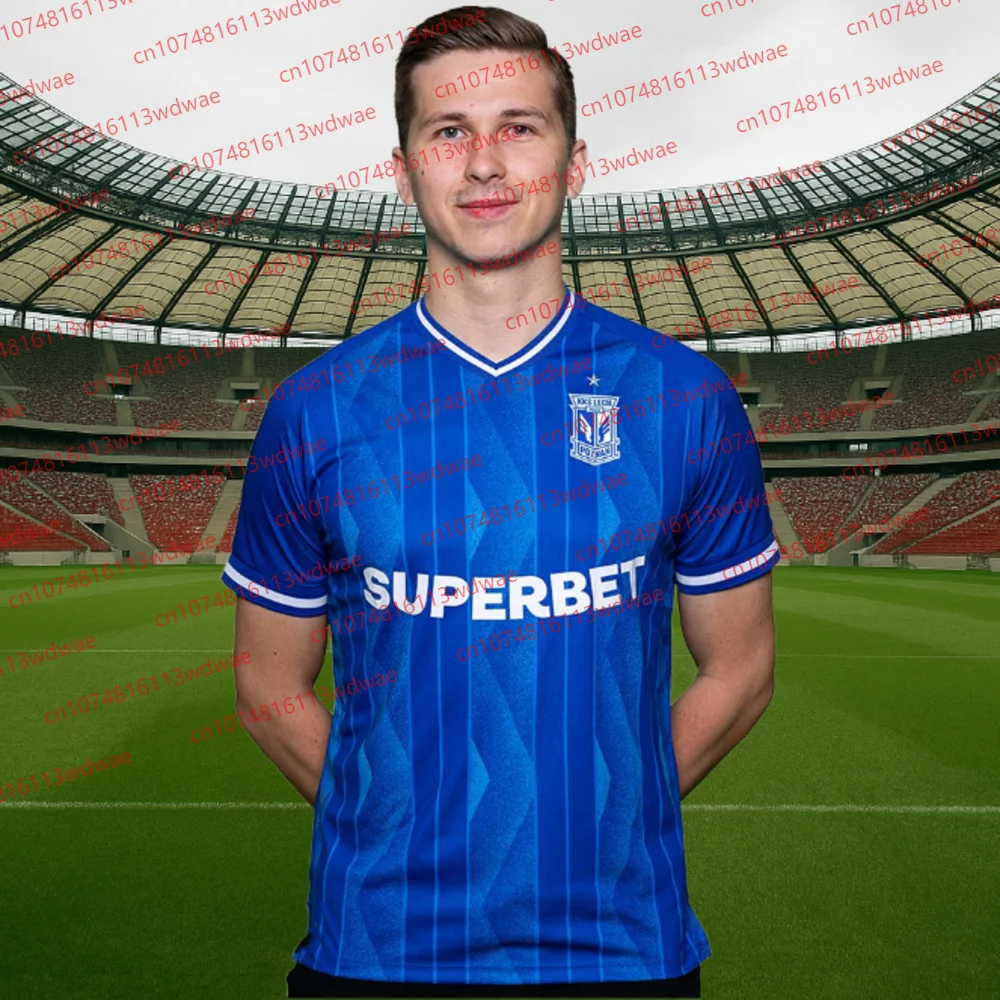 

Polish Football Men Football Jersey Poland Quick Drying Lech Poznań Home Jersey 25-26 Soccer Adult/KID Jersey Kit
