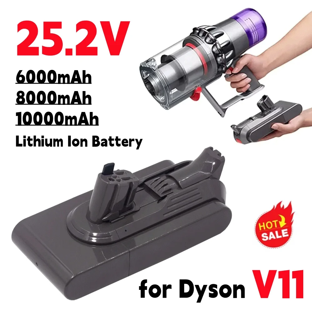 

Battery 25.2V 6000mAh for Dyson V11 Vacuum Cleaner SV22 SV28 V15 Absolute SV15 SV16 SV17 V11 Fluffy V11 Animal Click-in Battery