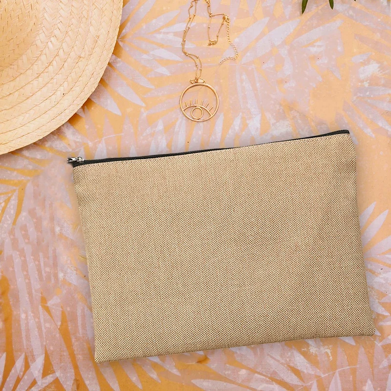 Women\'s DIY Linen makeup Bags Lipstick Bag Summer Beach Vintage  Wallet Handbag Bag LovelyPurse Wallet Fashion Cute  Beach BAG