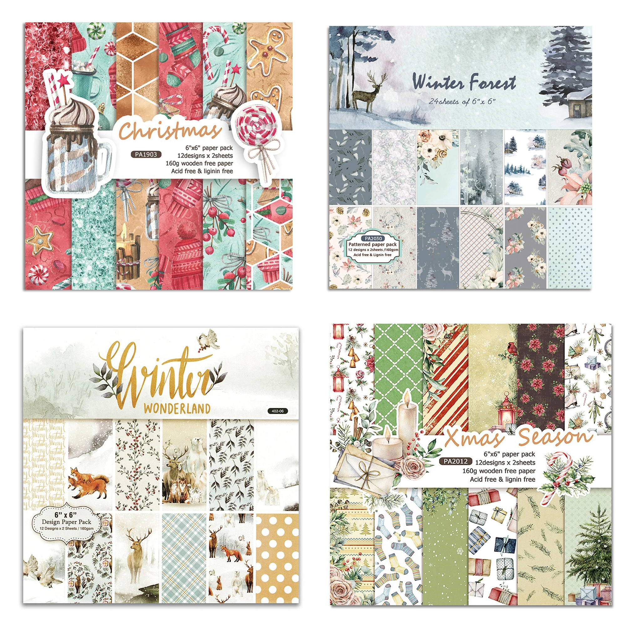 Alinacutle Junkjournal  Christmas Paper Pack 24 sheets 6\