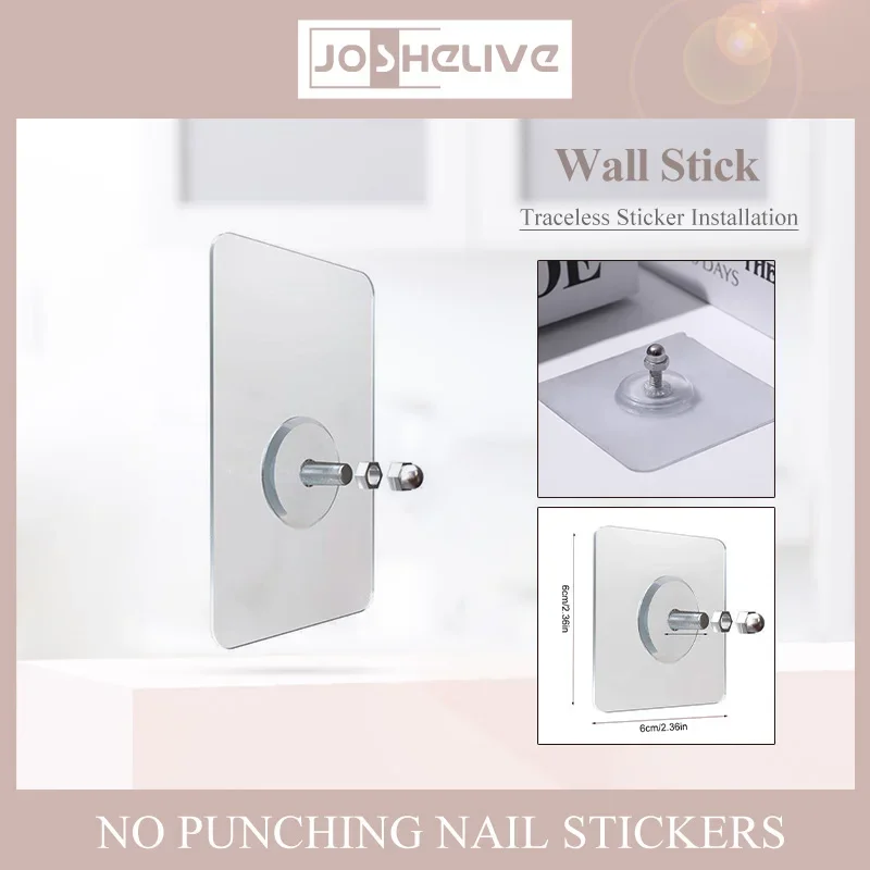 Punch-Free Screw Stickers Wall Picture Non-Marking Hook Invisible Traceless Picture Hanging Kitchen Bathroom Hanger Hook