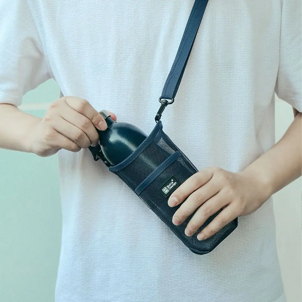 

Mesh Crossbody Bag Water Bottle Cover Cup Sleeve Pouch Mobile Phone Bag Mesh Water Cup Bag Handbag Umbrella Bag