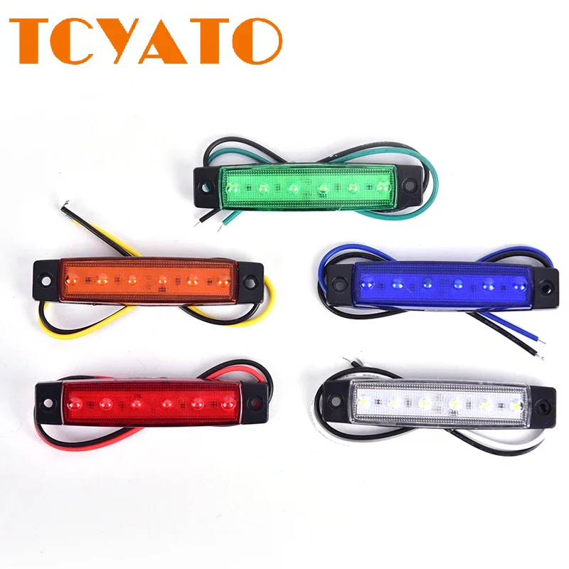 

TCYATO Truck side light 6LED long strip side light 24v truck, truck and ship side light taillight warning light signal