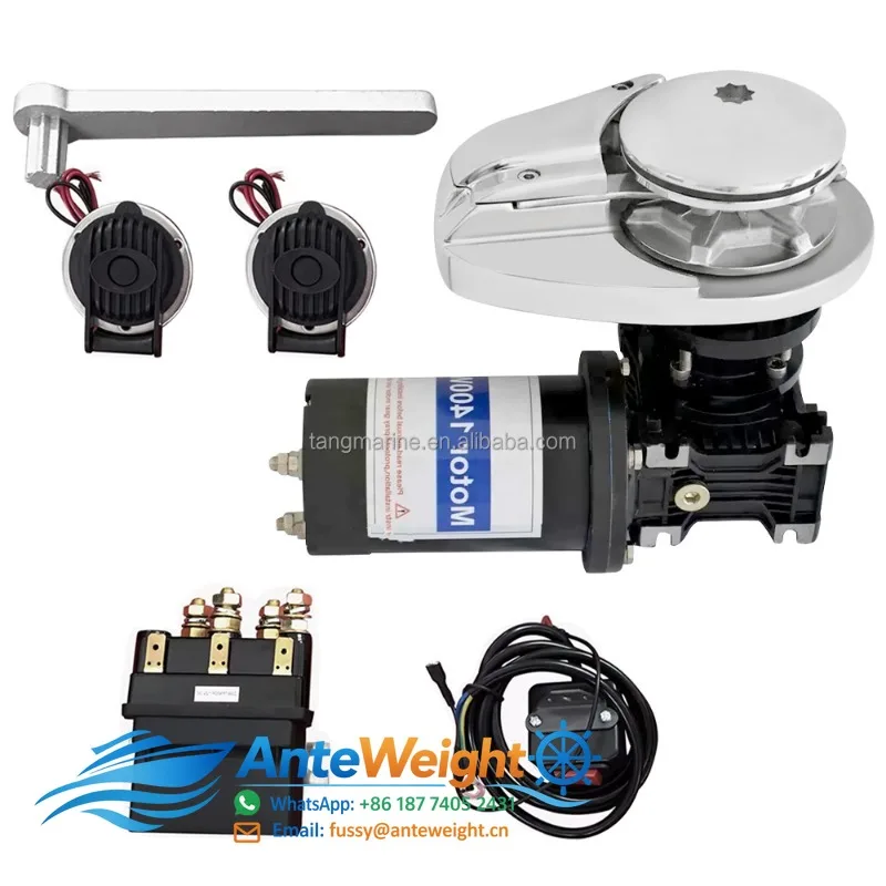 Stainless Steel Yacht Electric Vertical Winch 12V Remote Anchor Windlass
