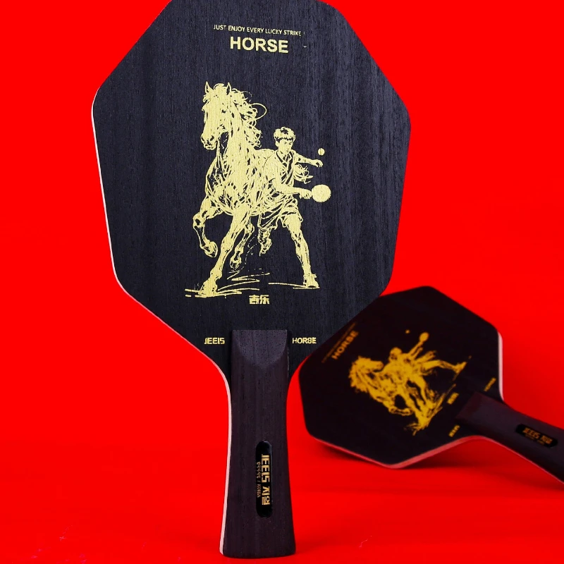9-PLY Hexagon Table Tennis Blade 7 Wood 2 Blue Arylate Layers Ping Pong Paddle Year of Horse Limited Edition Penhold & Shakehand