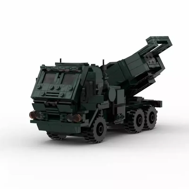 

MOC Domestic Building Block M142 Rocket Launcher Armored Car Model Small Particle Assembly Toy Bricks Set