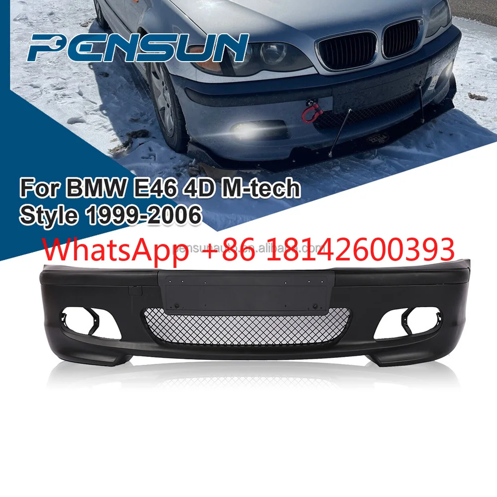 Factory Custom Bumper Body Kit for 3 Series E46 1999-2006 4Door Front Bumper Assembly Cover Fit M-Tech Style