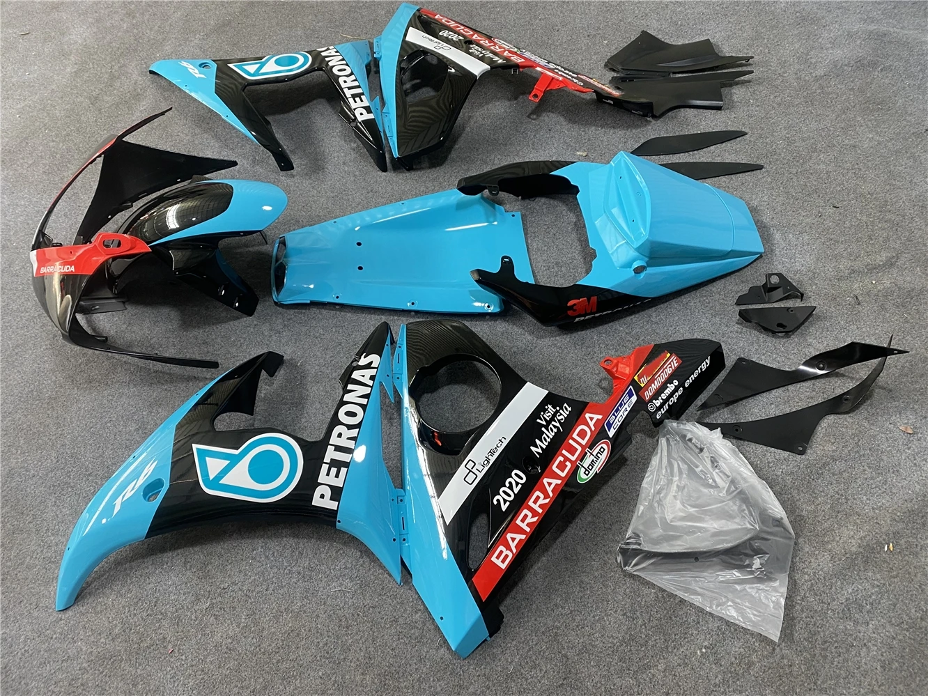 Motorcycle Fairing Kit Suitable for Yamaha R6 03-05 YZF600 2003 2004 2005 Fairing Blue Red Black