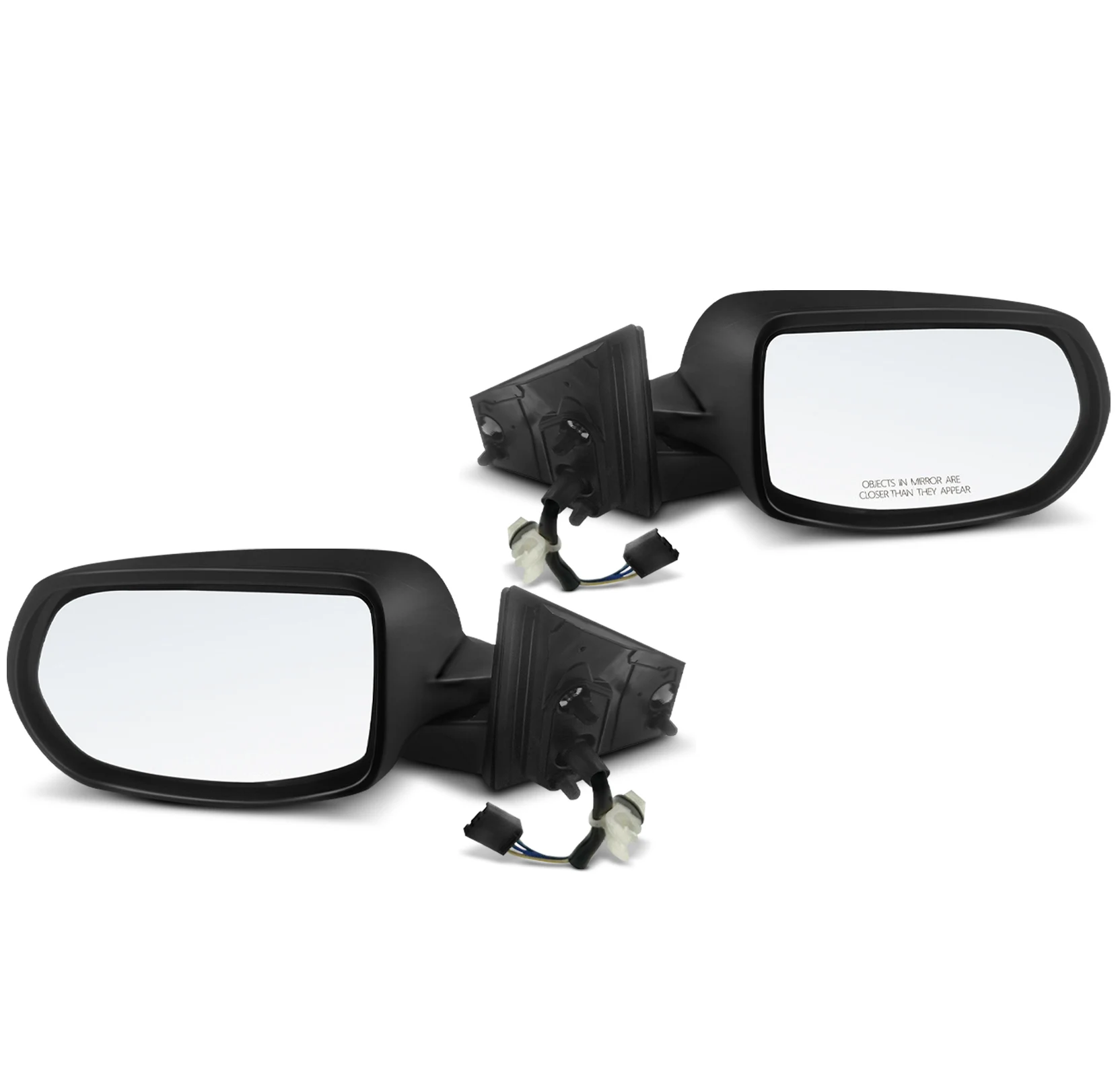 A-Premium Pair Power Door Mirror for Honda CR-V 2017-2022 Manual Folding Textured Black