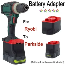 Adaptador de Bateria Li-ion para Ryobi, 18V, Converter para Parkside Lidl X20V, Acessórios para Ferramentas Elétricas, Ferramentas não incluídas e Bateria