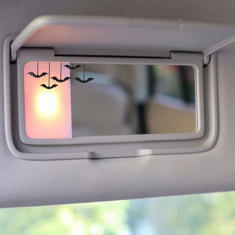 

Наклейка на автомобильное зеркало в форме летучей мыши — черная летучая мышь с красным глазом и цепочкой для подвески — легкая отрывная, легкая наклейка, виниловая наклейка для автомобиля