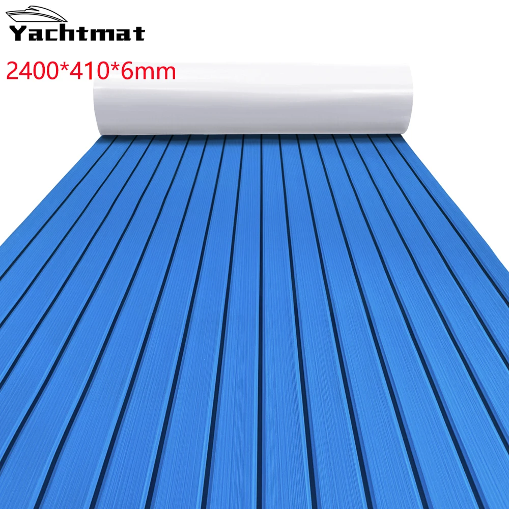 2400*410*6mm Eva Foam Mat Fishing Roll Teak Decking Sheet & Swimming Platform Anti-Slip Traction Mat Yacht RV Boat Accessories