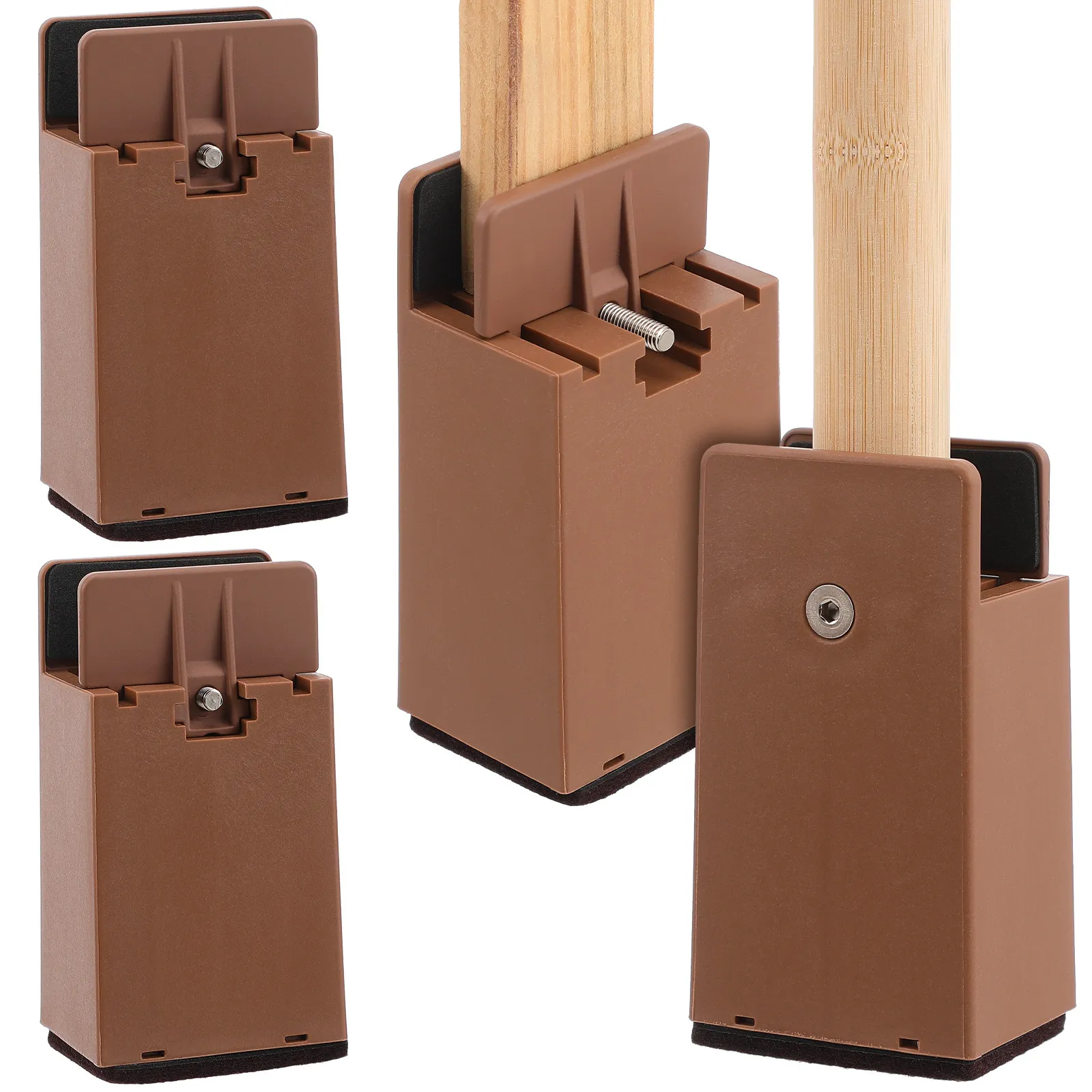 

4Pcs Chair Leg Extenders for Height Adjustable Furniture Leg Risers Bed Risers for Desk Table Sofa Stable Lift Blocks