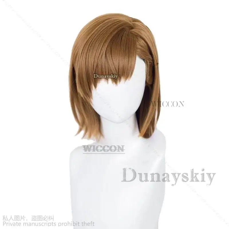 Anime mikoto misaka cosplay traje anime kuroko shirai cosplay jk uniforme escolar roupa de halloween peruca curto marrom cosplay papel