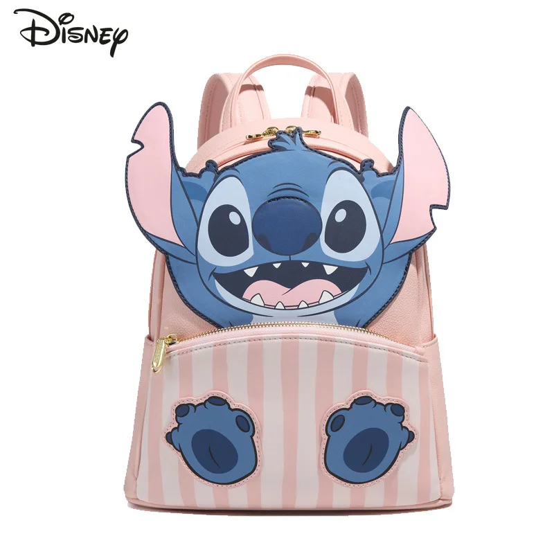 

Disney Stitch New Women's Mini Backpack Fashionable High Quality Women's Storage Backpack Cartoon Cute Versatile Travel Backpack