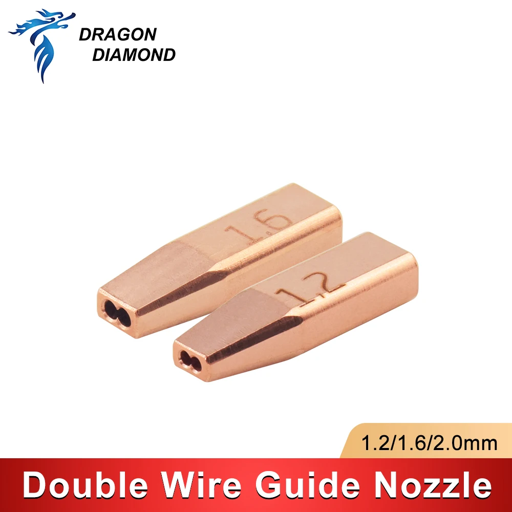 1.2/1.6/2.0 Double Wire Feed Nozzle For CQWY Hand-held Laser Welding Machine Parts Copper Laser Nozzles