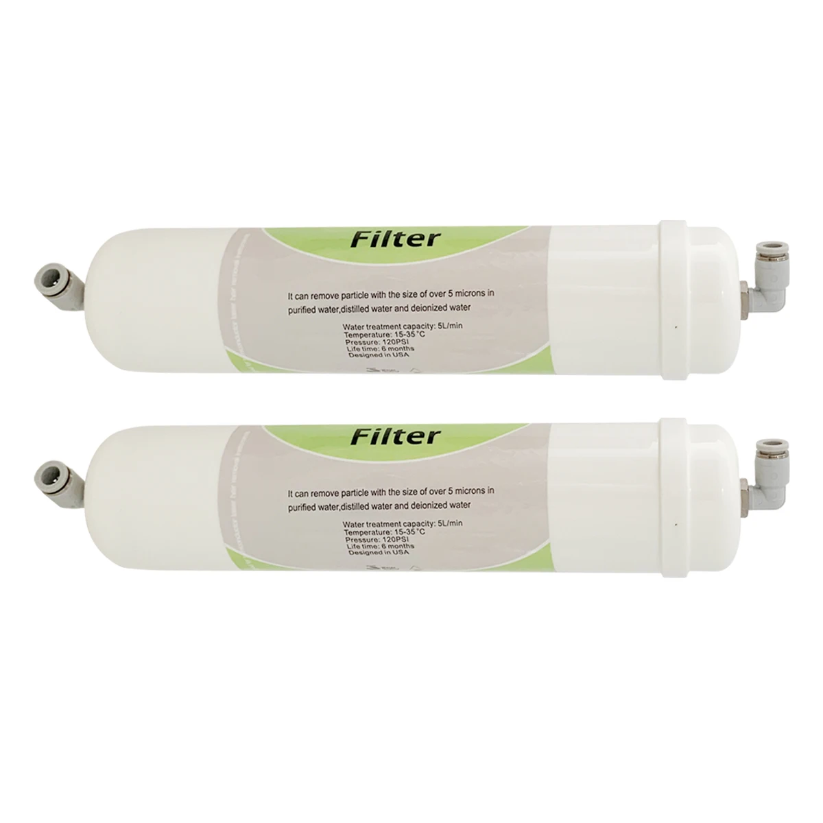 2 PACK OF Diode Laser Water Filter for hair removal beauty Machine Cooling, Include Connectors(10mm OD)